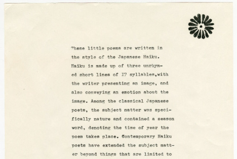 Poetry of Ruth Wilson with letter to Kaneji Domoto (ddr-densho-329-1053)