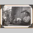 Man with pigeons (ddr-densho-542-50)