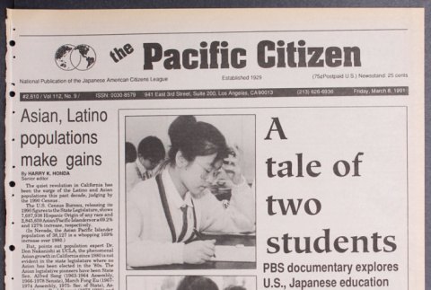 Pacific Citizen, Vol. 112, No. 9 [March 8, 1991] (ddr-pc-63-9)