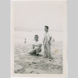Two men on beach (ddr-densho-458-21)