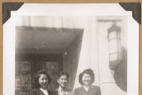 Gary Kikawa with two women (ddr-densho-542-70)