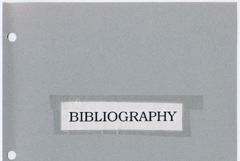 Asian American Community: The Internment Camps and My Family:  Bibliography (ddr-densho-560-39)