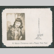 Christmas card with image of woman (ddr-densho-550-274)