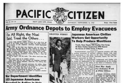 The Pacific Citizen, Vol. 19 No. 11 (September 16, 1944) (ddr-pc-16-38)