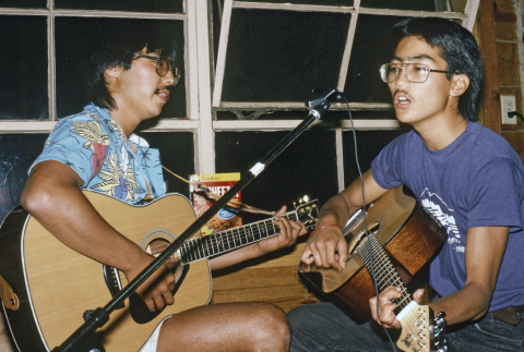 Craig So and Vince Uyeda performing in the Sharing Show (ddr-densho-336-1847)