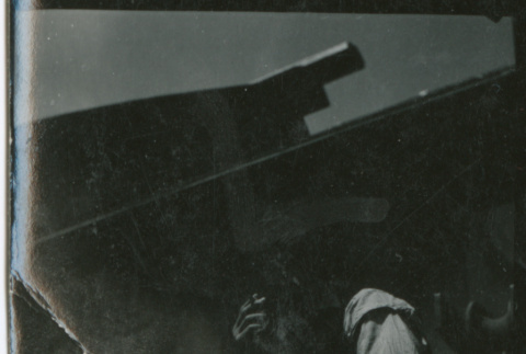 Smoking a cigarette on break (ddr-densho-377-1607)