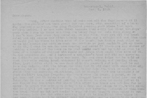 Letter from Lea Perry to Kazuo Ito, March 2, 1943 (ddr-csujad-56-42)
