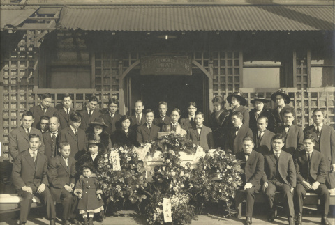 Funeral attendees in front of E.R. Butterworth & Sons (ddr-densho-293-6)