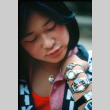 Wendy Hanamura wearing many watches (ddr-densho-336-1001)
