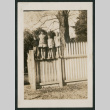 4 kids standing on a fence (ddr-densho-378-368)
