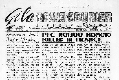 Gila News-Courier Vol. III No. 186 (November 4, 1944) (ddr-densho-141-342)
