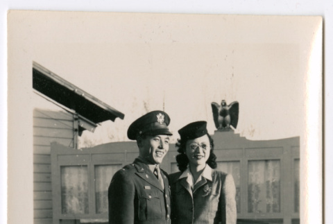 Soldier and a woman (ddr-densho-475-165)