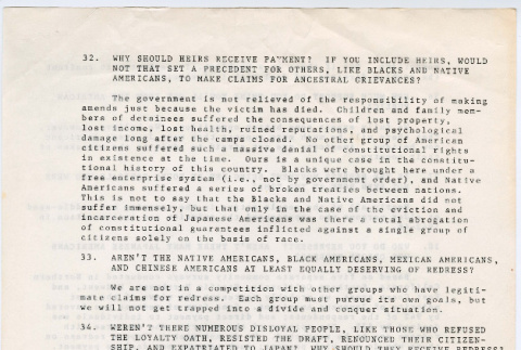Questions about redress, pages 9 and 10 only (ddr-densho-523-715)