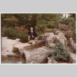 Kaneji Domoto with finished pool waterfall (ddr-densho-377-2521)