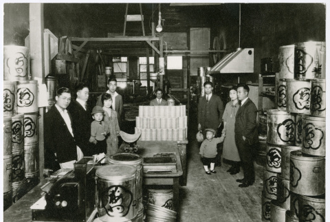 Warehouse with family members (ddr-densho-499-55)