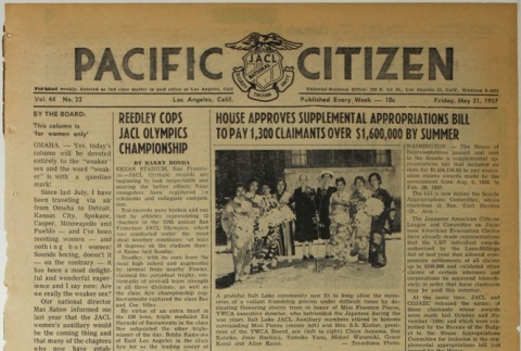 Pacific Citizen, Vol. 44, No. 22 (May 31, 1957) (ddr-pc-29-22)