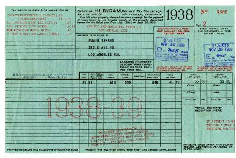 Receipt for the payment of taxes (ddr-csujad-42-16)