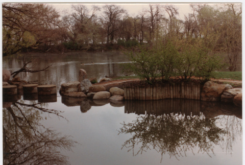 Pond with stepping stones (ddr-densho-377-2112)