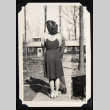 Woman and solider on a pathway (ddr-densho-542-702)