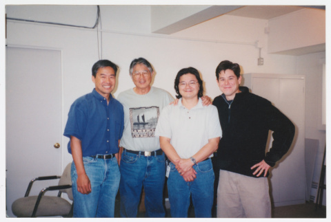 Group Staff Photo with Tom Ikeda, Glenn Fujimoto, and Geoff Froh (ddr-densho-506-25)