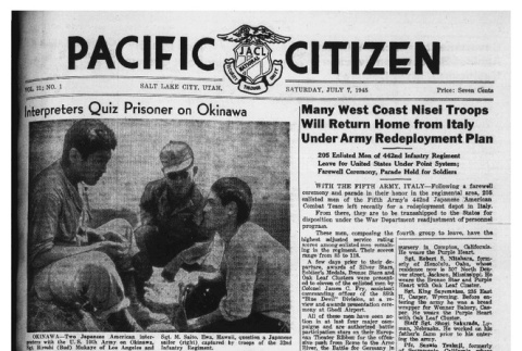 The Pacific Citizen, Vol. 21 No. 1 (July 7, 1945) (ddr-pc-17-27)