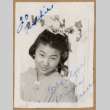 Portrait of Grace with greenery (ddr-densho-542-250)