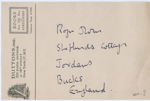 Address of Roger Owen (ddr-densho-335-399)