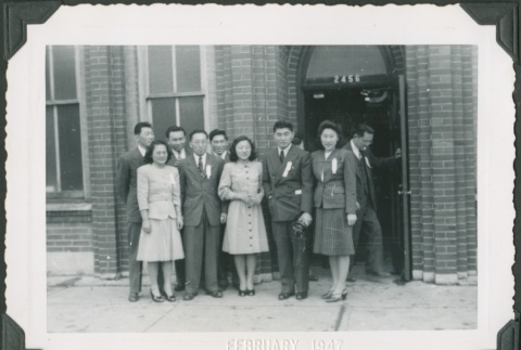 Group outside of a building (ddr-densho-328-380)