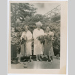 Four women with bouquets (ddr-densho-329-834)