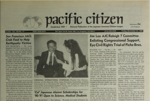 Pacific Citizen, Vol. 109, No. 17 (November 24, 1989) (ddr-pc-61-42)