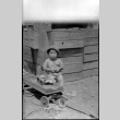 A boy sits near a wagon (ddr-densho-480-23)