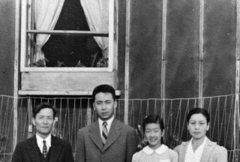 Tomoshige Nakata family outside barracks (ddr-ajah-6-692)