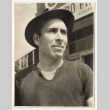 Portrait of a man wearing a hat (ddr-densho-542-796)