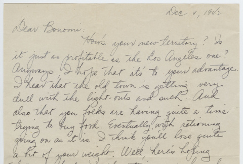 Letter from David Miyamoto to John Bonomi (ddr-janm-21-18)