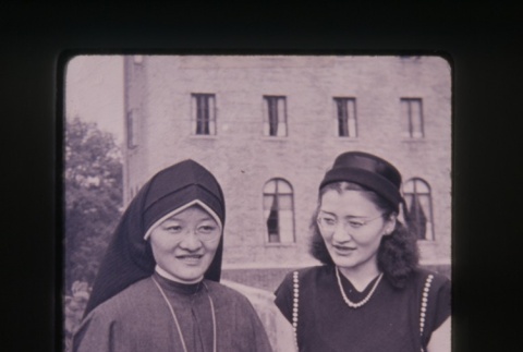 (Slide) - Image of woman and nun (ddr-densho-330-95-master-6e00d6a4f1)