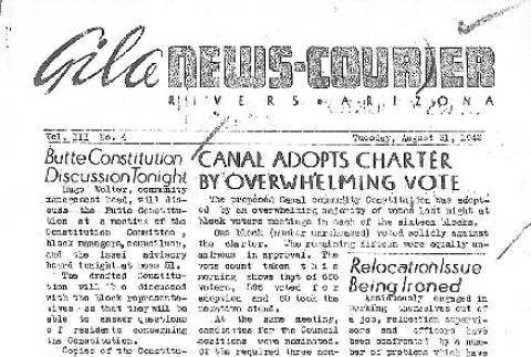 Gila News-Courier Vol. III No. 4 (August 31, 1943) (ddr-densho-141-146)