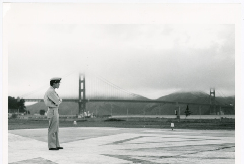Serviceperson with bridge (ddr-densho-1007-202)