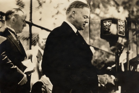 Herbert Hoover giving a speech (ddr-njpa-1-607)