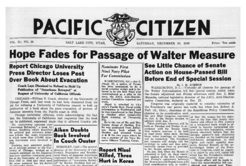 The Pacific Citizen, Vol. 31 No. 26 (December 30, 1950) (ddr-pc-22-52)