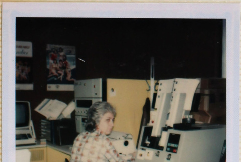Miriam Andrade in office (ddr-densho-426-1236)