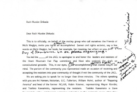 Letter from Paul Tsuneishi to Ruth Mizobe Shikada, December 30, 1997 (ddr-csujad-24-192)