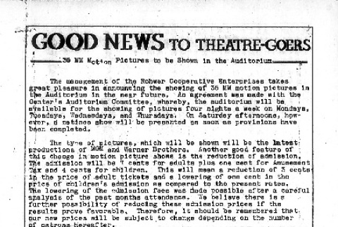 Granada Theatre Announcement (1944) (ddr-densho-147-333)