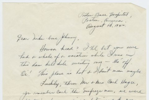 Letter from M. Nobe to John Bonomi (ddr-janm-21-74)