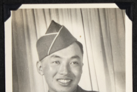 Portrait of a man in military uniform (ddr-densho-542-767)