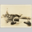 Tugboats pulling the Ark Royal into a harbor (ddr-njpa-13-493)