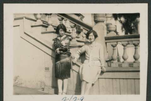 two women next to stoop (ddr-densho-378-545)