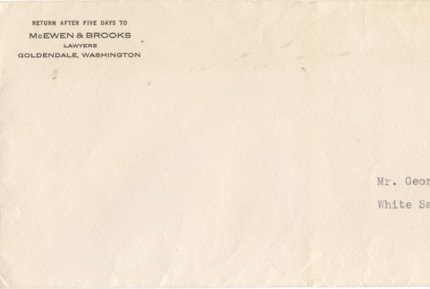 Letter to George Kida from John McEwen (ddr-one-3-15)