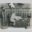 Japanese forces signing the surrender treaty (ddr-densho-299-97)