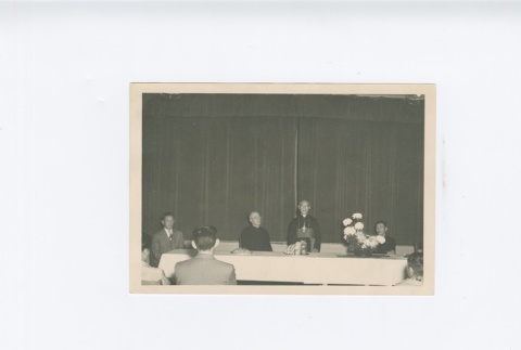 (Photograph) - Image of men and priests at table (ddr-densho-330-294-master-fb351c85d9)