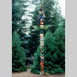 Calvin Iyoya playing football from the top of a totem pole (ddr-densho-336-923)